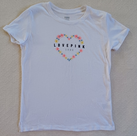 PINK Victoria's Secret Tops - PINK ♡ tee shirt white small